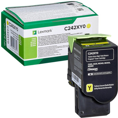 Lexmark C242XY0 sárga (yellow) eredeti toner