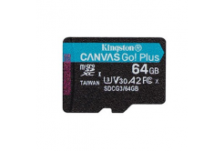 Kingston memóriakártya Canvas Go! Plus, 64GB, micro SDXC, SDCG3/64GBSP, UHS-I U3, A2, V30