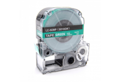 Epson LC-SD18GW, 18mm x 8m, fehér nyomtatás / zöld alapon, utángyártott szalag