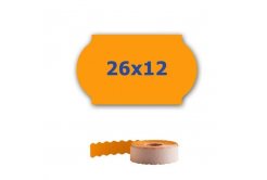 Árcímkék fogók címkézéséhez, 26mm x 12mm, 900db, narancs jelzés