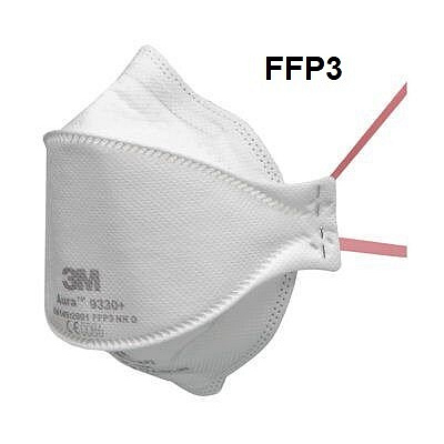 3M 9330+ Aura™ Filtrační polomaska bez výdechového ventilku ( FFP3)