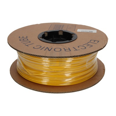 PVC ovális cső, átmérő 1,3-2,2mm, keresztmetszet 0,25-0,5mm, sárga, 100m