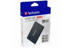 Verbatim 49351 Vi550, Belső SSD meghajtó, 256GB, SATA III, 560 MB/s-R, 460 MB/s-W, fekete