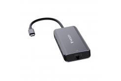 VERBATIM Dokkolóállomás USB-C, 6v1, RJ45, HDMI, USB-C PD, 3xUSB 3.0, szürke