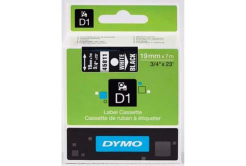 Dymo D1 45811, S0720910, 19mm x 7m, fehér nyomtatás / fekete alapon, eredeti szalag