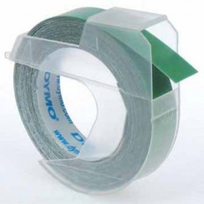 Dymo S0898160 520105, 9mm x 3m, fehér nyomtatás / zöld alapon, eredeti szalag