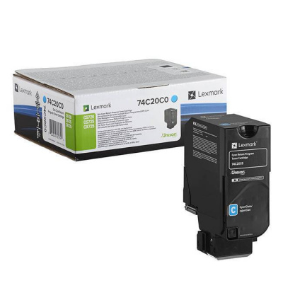 Lexmark 74C20C0 cián (cyan) eredeti toner
