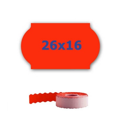 Árcímkék fogók címkézéséhez, 26mm x 16mm, 700db, piros jelzés