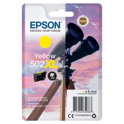 Epson 502XL T02W440 sárga (yellow) eredeti tintapatron