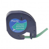 Dymo 59425, S0721590 / 91204, S0721640, 12mm x 4m, fekete nyomtatás / zöld alapon, kompatibilis szalag 