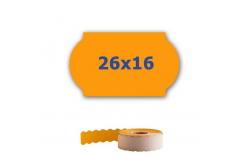 Árcímkék fogók címkézéséhez, 26mm x 16mm, 700db, narancs jelzés