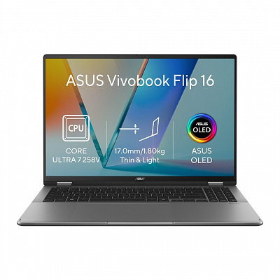 ASUS Vivobook 16 Flip/TP3607SA-OLED118W/U7-258V/16"/WUXGA/T/32GB/1TB/Intel int/W11H/Szürke/2R
