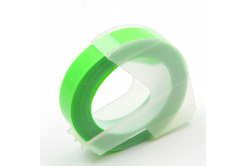 Dymo Omega, 9mm x 3m, fehér nyomtatás / fluoreszkáló zöld alapon, utángyártott szalag