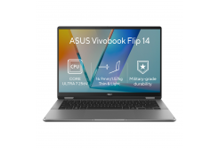 ASUS Vivobook 14 Flip/TP3407SA-OLED147WZ/U7-256V/14"/WUXGA/T/16GB/1TB/Intel int/W11H/Szürke/2R