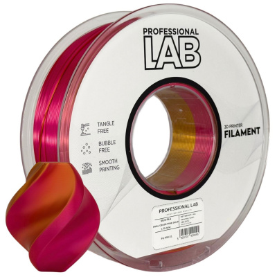 Silk PLA Dual Color pink gold | Prof. Lab