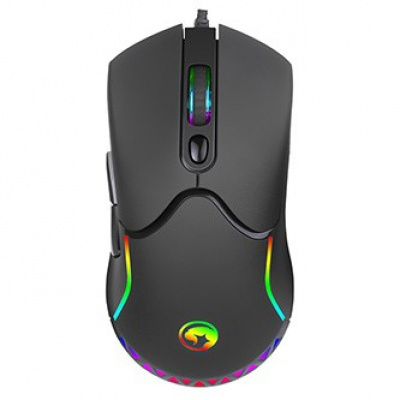Marvo Egér M359, 3200DPI, optikák, 7 gomb, vezetékes USB, fekete, játék