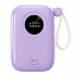 Powerton ENERGY PASTEL EDITION Powerbank 10000mAh, 2x USB-C, 22.5W, beépített kábelek, lila