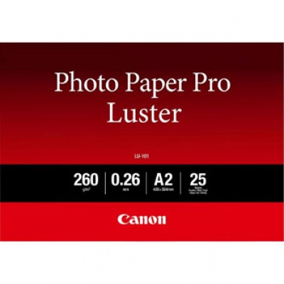 Canon LU-101 Photo Paper Luster, fotópapírok, fényes, fehér, A2, 16.54x23.39", 25 db, 6211B026