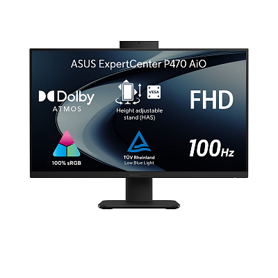 ASUS ExpertCenter/P470VAK/27"/FHD/7-240H/32GB/1TB/Intel int/W11P/Fekete/3 év helyszíni garancia