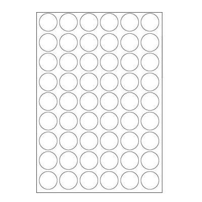 Öntapadó címkék 30 x 30 mm, 54 címek, A4, 100 ív
