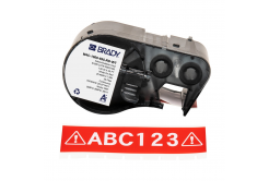 Brady M4C-1000-595-WT-RD / 170840, 25.40 mm x 7.62 m, vinil, piros nyomtatás / fehér alapon