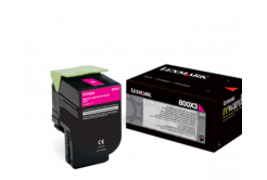 Lexmark 80C0X30 bíborvörös (magenta) eredeti toner