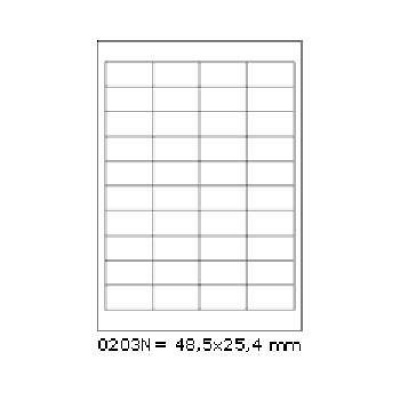 Öntapadó címkék 48,5 x 25,4 mm, 40 címek, A4, 100 ív