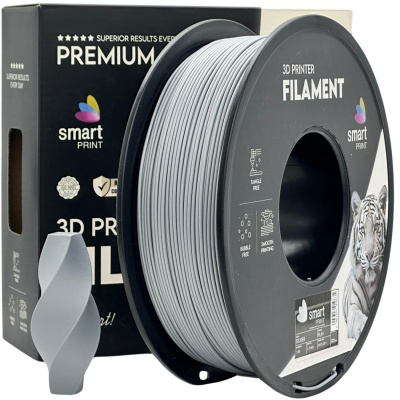 Smart Print FG-S49-E1, 3D filament, PLA+, 1,75mm, 1000g, Ezüst (Silver)