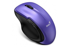 Genius Egér Ergo 8200S 31030029402, 1200DPI, 2.4 [GHz], optikai, 5tl., vezetéknélküli, lila, 1 db AA, BlueEye érzékelő
