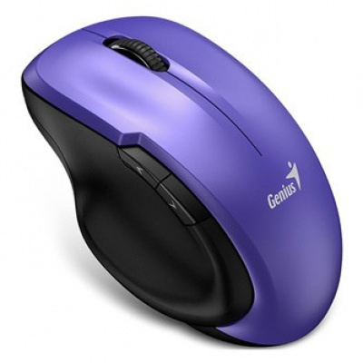 Genius Egér Ergo 8200S 31030029402, 1200DPI, 2.4 [GHz], optikai, 5tl., vezetéknélküli, lila, 1 db AA, BlueEye érzékelő