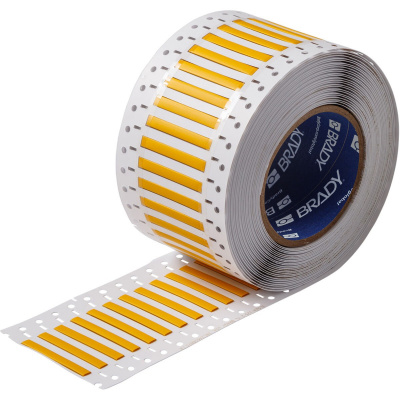 Brady LSZH-187-2-YL-2 / 141228, címkék, THT Low Smoke Halogen Free Permasleeve Wire Marking Sleeves, 25.40 mm x 8.50 mm
