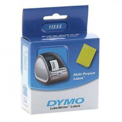 Dymo 11355, S0722550, 19mm x 51mm, fehér papír címkék