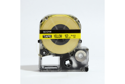 Epson LC-SC12YW, 12mm x 8m, fekete nyomtatás / sárga alapon, utángyártott szalag