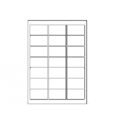 Öntapadó címkék 63,5 x 38,1 mm, 21 címek, A4, 100 ív