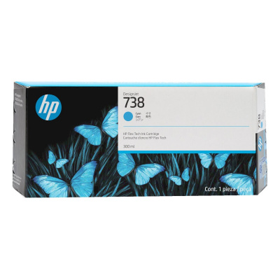 HP 738 676M6A cián (cyan) eredeti tintapatron